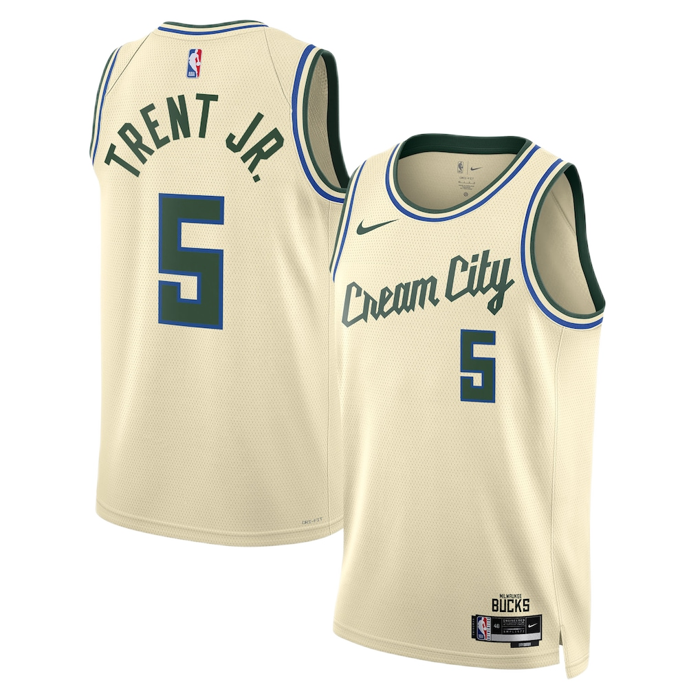 Milwaukee Bucks Gary Trent Jr. #5 2025/26 Jersey - City Edition
