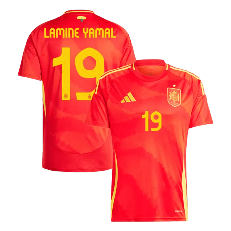 Spain LAMINE YAMAL #19 2024 Jersey Home Edition