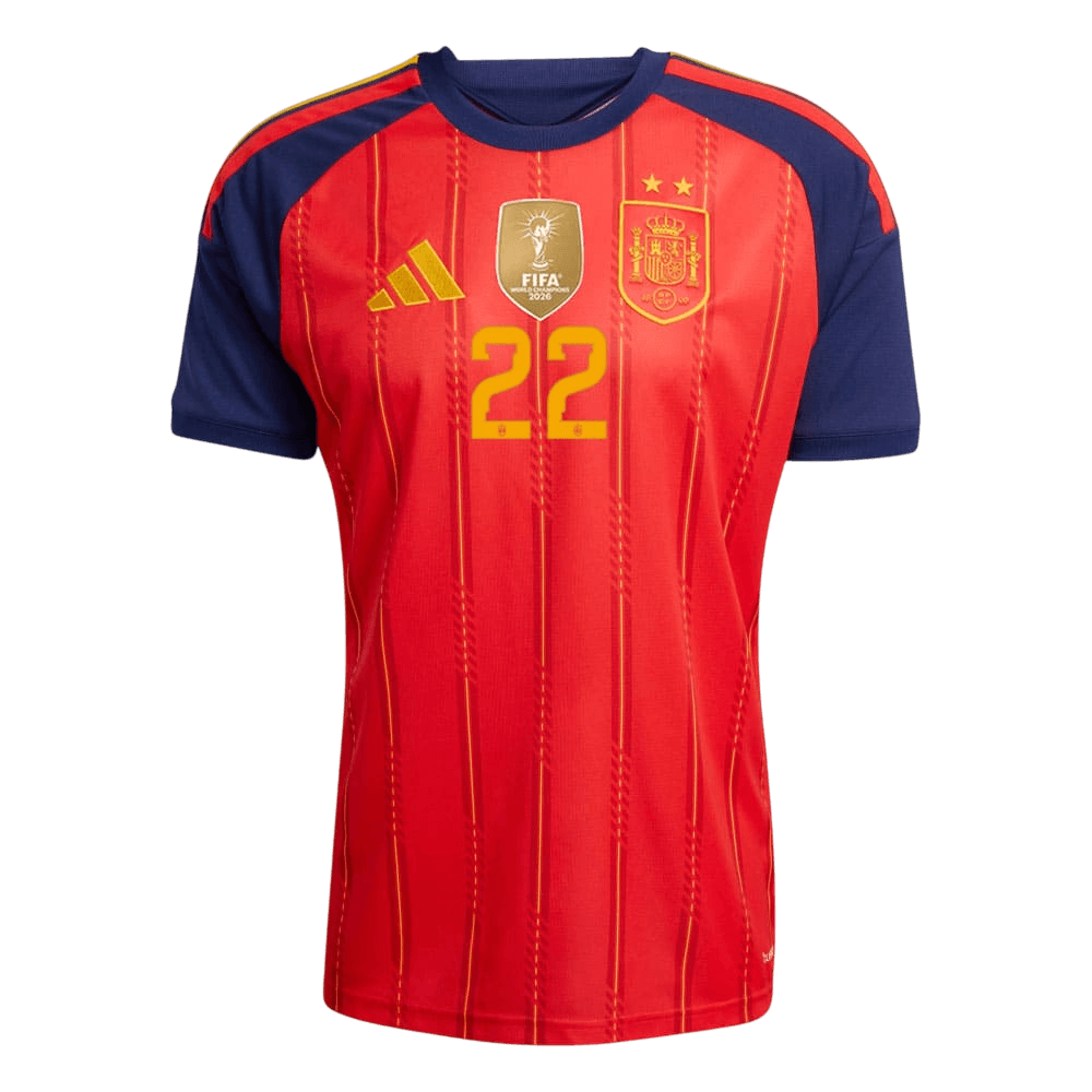 Spain CUBARSÍ #22 2026 World Cup Home Edition Jersey Champions