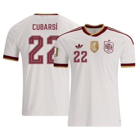 Spain CUBARSÍ #22 2026 World Cup Away Edition Jersey Champions