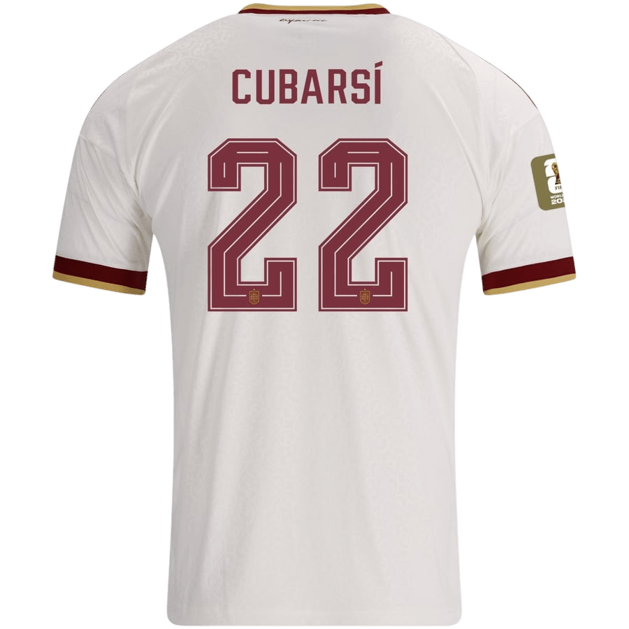 Spain CUBARSÍ #22 2026 World Cup Away Edition Jersey Champions