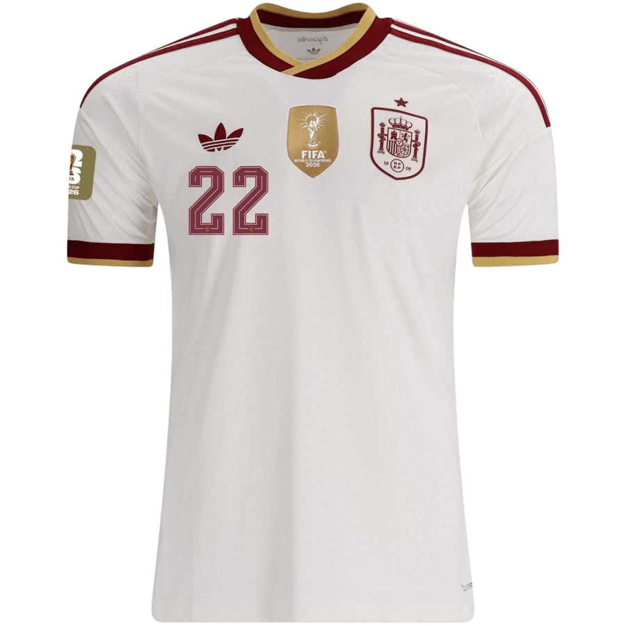 Spain CUBARSÍ #22 2026 World Cup Away Edition Jersey Champions