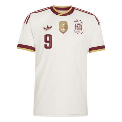 Spain GAVI #9 2026 World Cup Away Edition Jersey Champions
