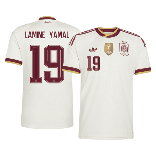 SpainLAMINE YAMAL #19 2026 World Cup Away Edition Jersey Champions