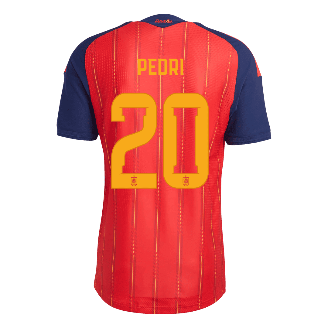Spain PEDRI #20 2026 World Cup Home Edition Jersey Champions