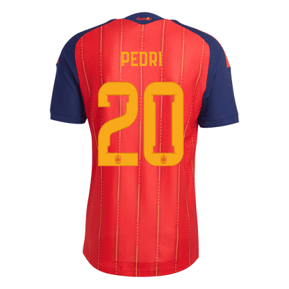 Spain PEDRI #20 2026 World Cup Home Edition Jersey Champions