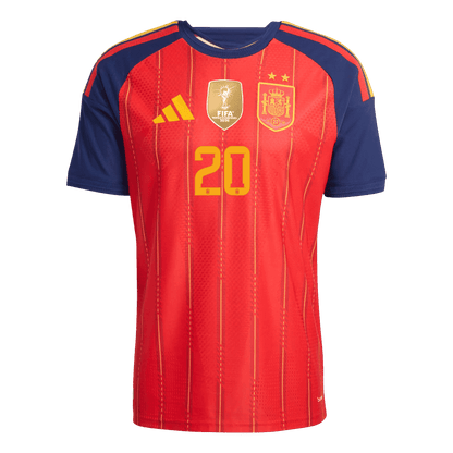 Spain PEDRI #20 2026 World Cup Home Edition Jersey Champions