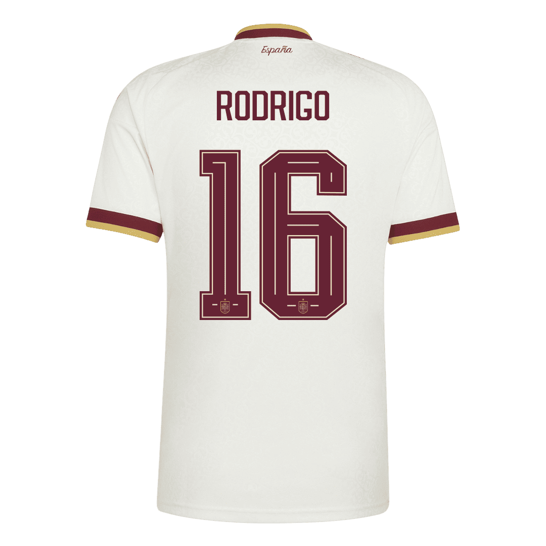 Spain RODRIGO #16 2026 World Cup Away Edition Jersey Champions