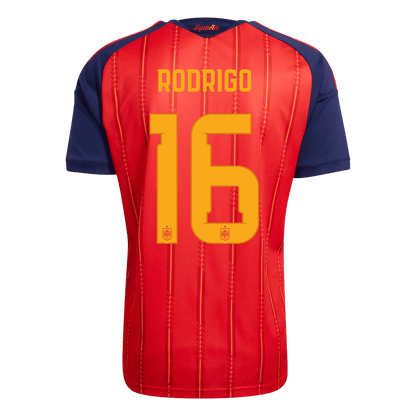 Spain RODRIGO #16 2026 World Cup Home Edition Jersey Champions