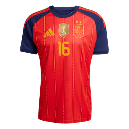 Spain RODRIGO #16 2026 World Cup Home Edition Jersey Champions