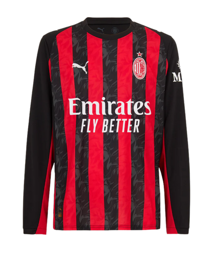 AC Milan 2025/26 Long Sleeve Jersey Home Edition