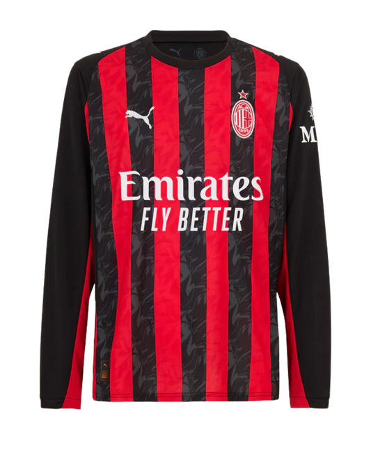 AC Milan 2025/26 Long Sleeve Jersey Home Edition