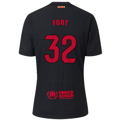 Barcelona H. Fort #32 2024-25 Jersey Away Edition - Spotify Logo Only