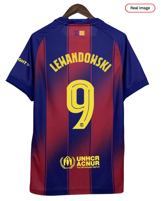Barcelona LEWANDOWSKI #9 2025/26 Jersey Home Edition- Spotify Logo Only
