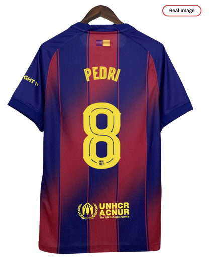 Barcelona PEDRI #8 2025/26 Jersey Home Edition - Spotify Logo Only