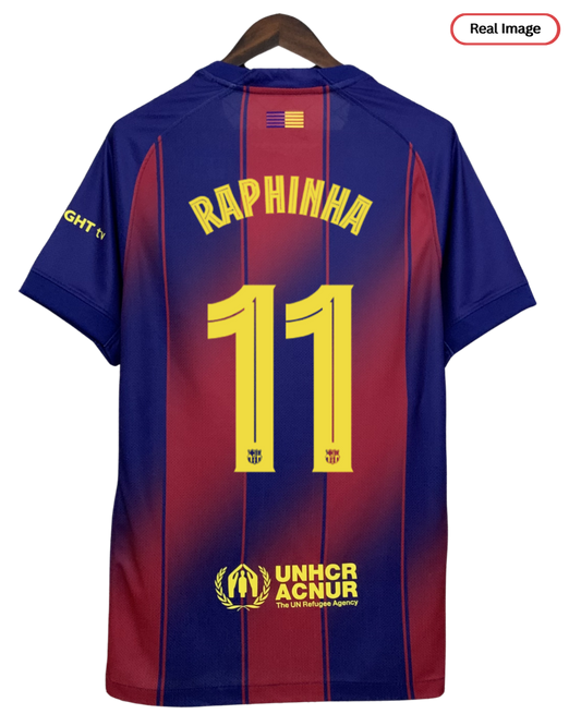 Barcelona RAPHINHA #11 2025/26 Jersey Home Edition - Spotify Logo Only