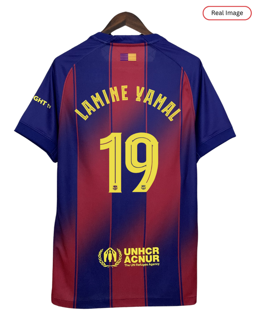 Barcelona LAMINE YAMAL #19 2025/26 Jersey Home Edition - Spotify Logo Only