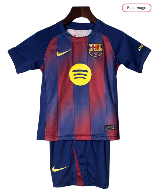 Kids Barcelona 2025/26 Home Edition Spotify Logo only - Kit