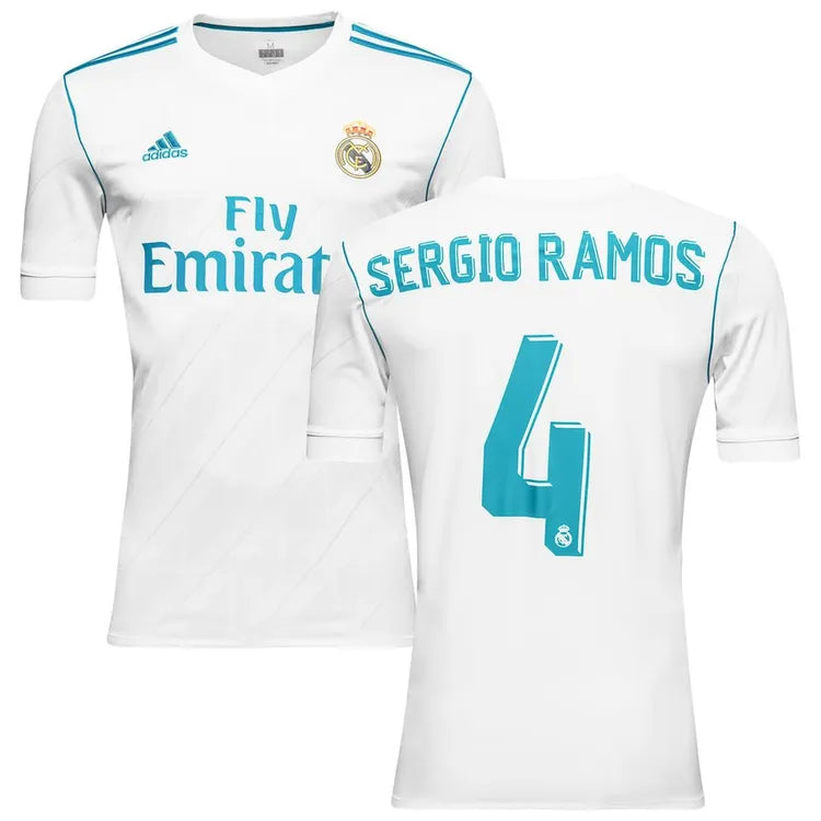 Real Madrid SERGIO RAMOS #4 2017/18 Jersey Home Edition - Retro